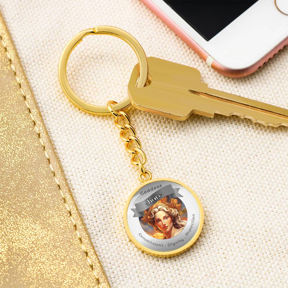 Goddess Juno - Affirmation Keychain For Commitment Dignity Protection - More Than CharmsMore Than Charms