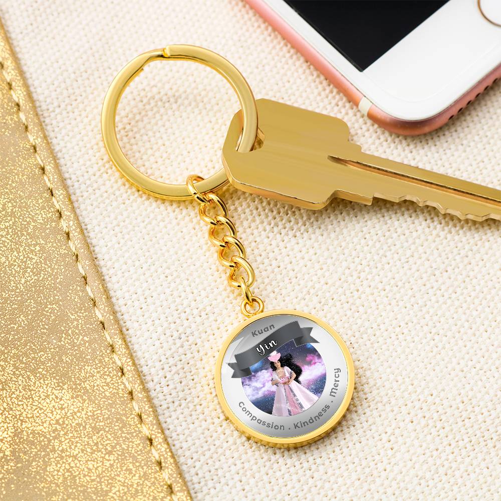 Kuan Yin - Affirmation Keychain For Compassion, Kindness & Mercy - More Than CharmsMore Than Charms