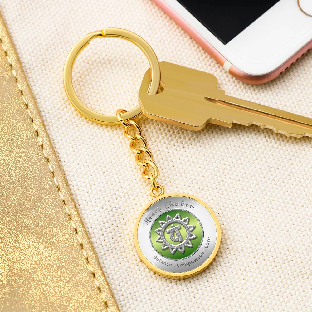 Heart Chakra - Love Compassion Balance - Affirmation Keychain - More Than CharmsMore Than Charms