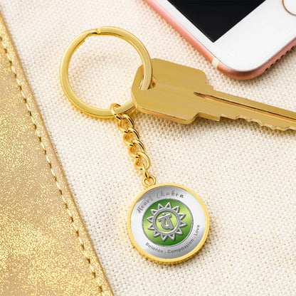 Heart Chakra - Love Compassion Balance - Affirmation Keychain - More Than CharmsMore Than Charms