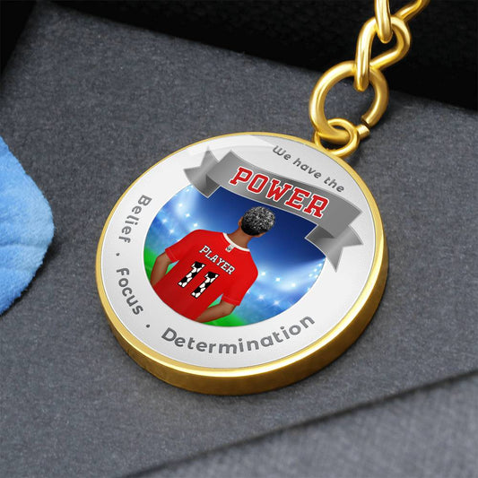 Football Power Charm Keychain - This Luxury Charm Keychain is more than just a keyring — it’s an empowering expression of your dreams, intentions, and personal energy.Featuring an original design with meaningful affirmations, symbols, or imagery, each cha