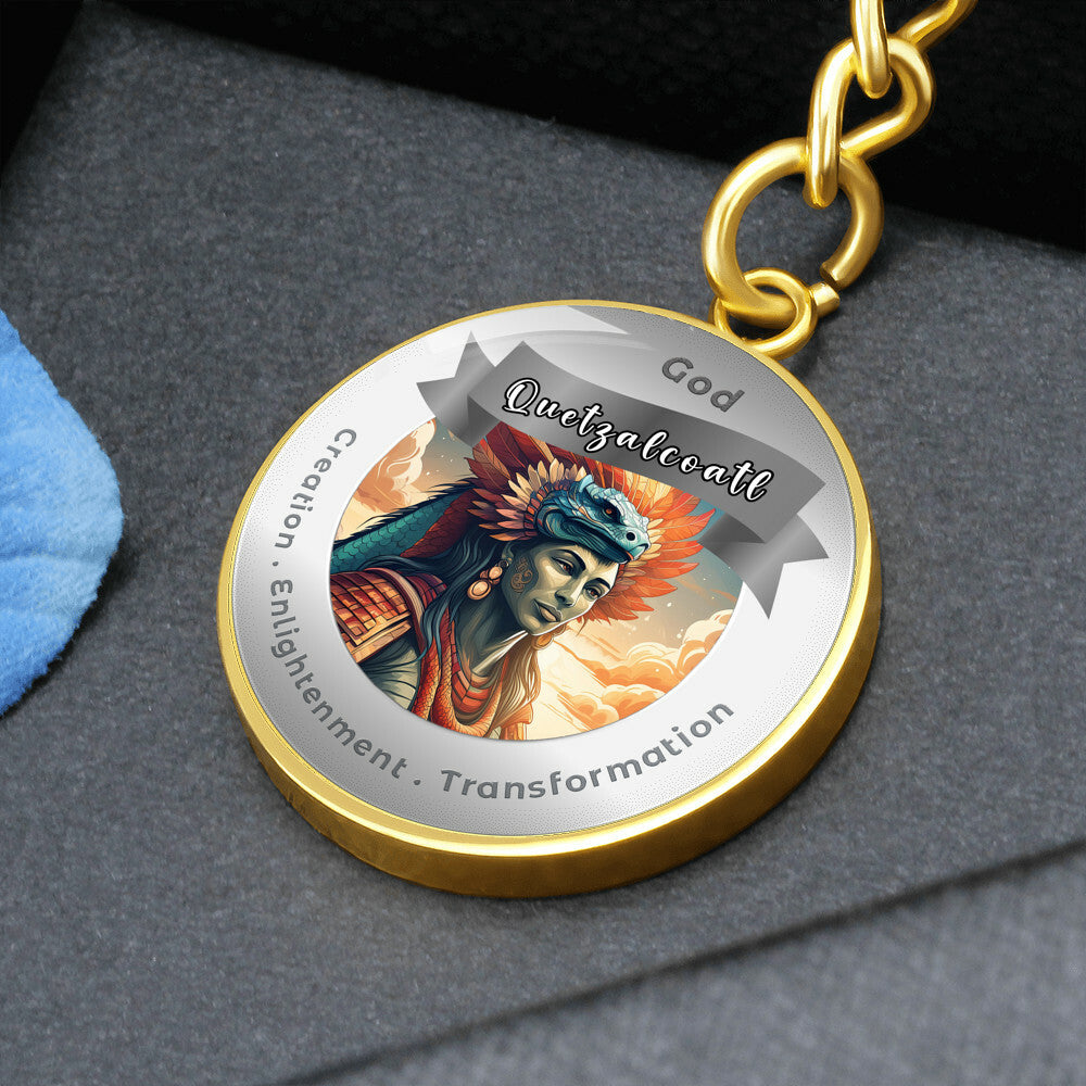 Quetzalcoatl- Affirmation Keychain For Creation Enlightenment Transformation - More Than CharmsMore Than Charms
