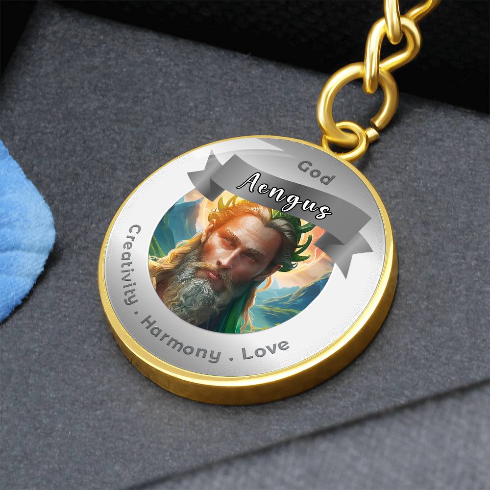 God Aengus - Affirmation Keychain For Creativity Harmony Love - More Than CharmsMore Than Charms