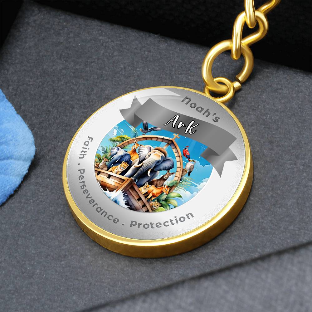 Noah's Arc - Affirmation Keychain For Faith Perseverance Protection- More Than CharmsMore Than Charms