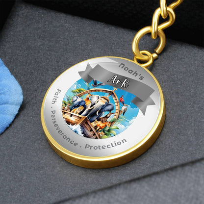 Noah's Arc - Affirmation Keychain For Faith Perseverance Protection- More Than CharmsMore Than Charms