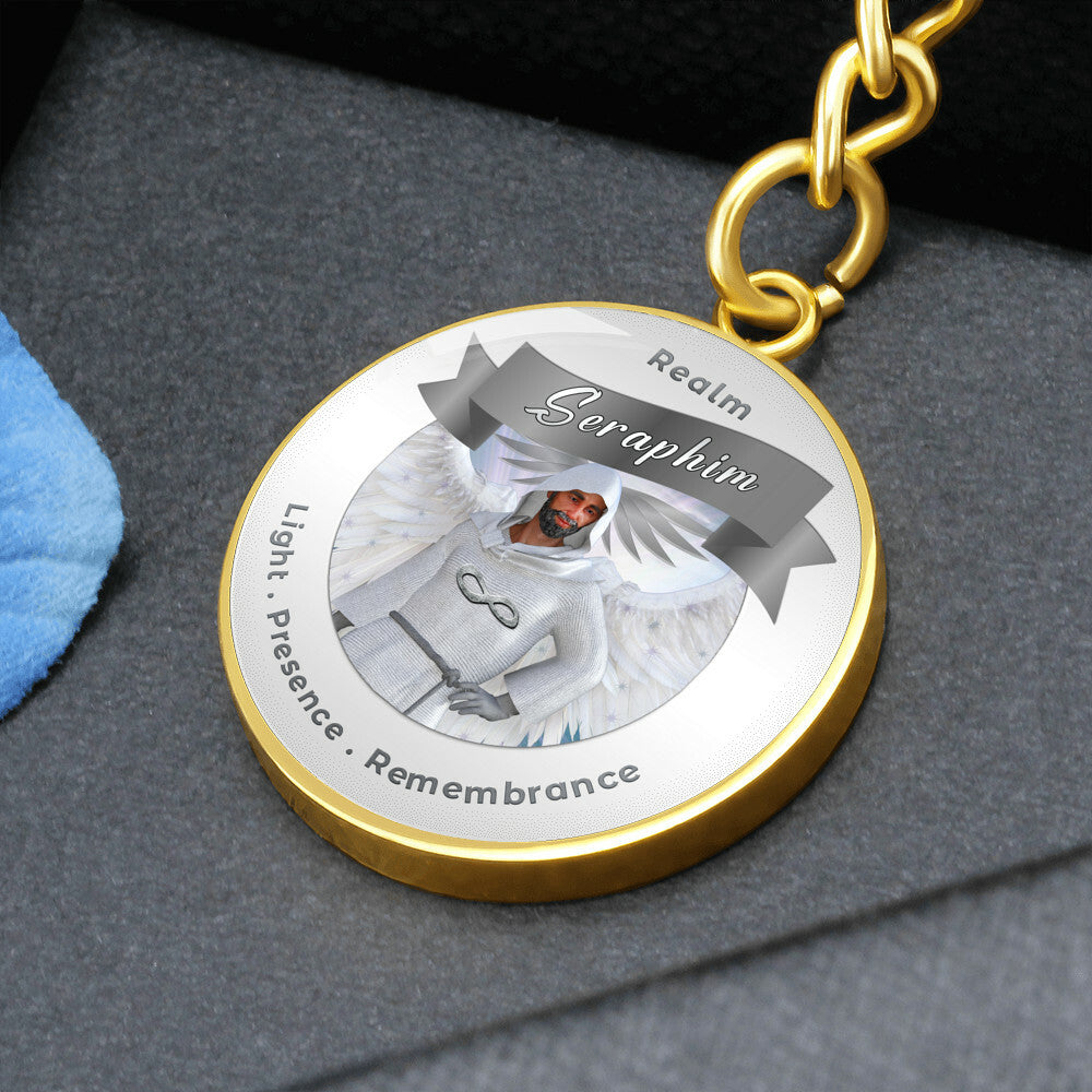Seraphim - Angelic Realm Affirmation Keychain For Remembrance, Presence & Light - More Than CharmsMore Than Charms