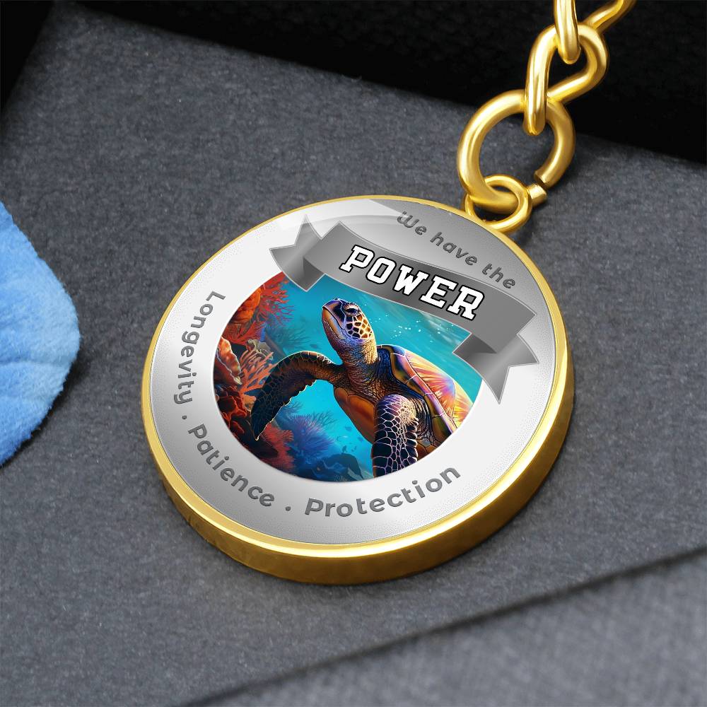 Turtle Power Animal Affirmation Keychain - More Than CharmsMore Than Charms