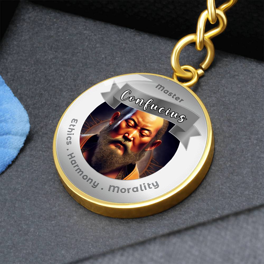 Confucius - Affirmation Keychain ForEthics, Harmony & Morality - More Than CharmsMore Than Charms
