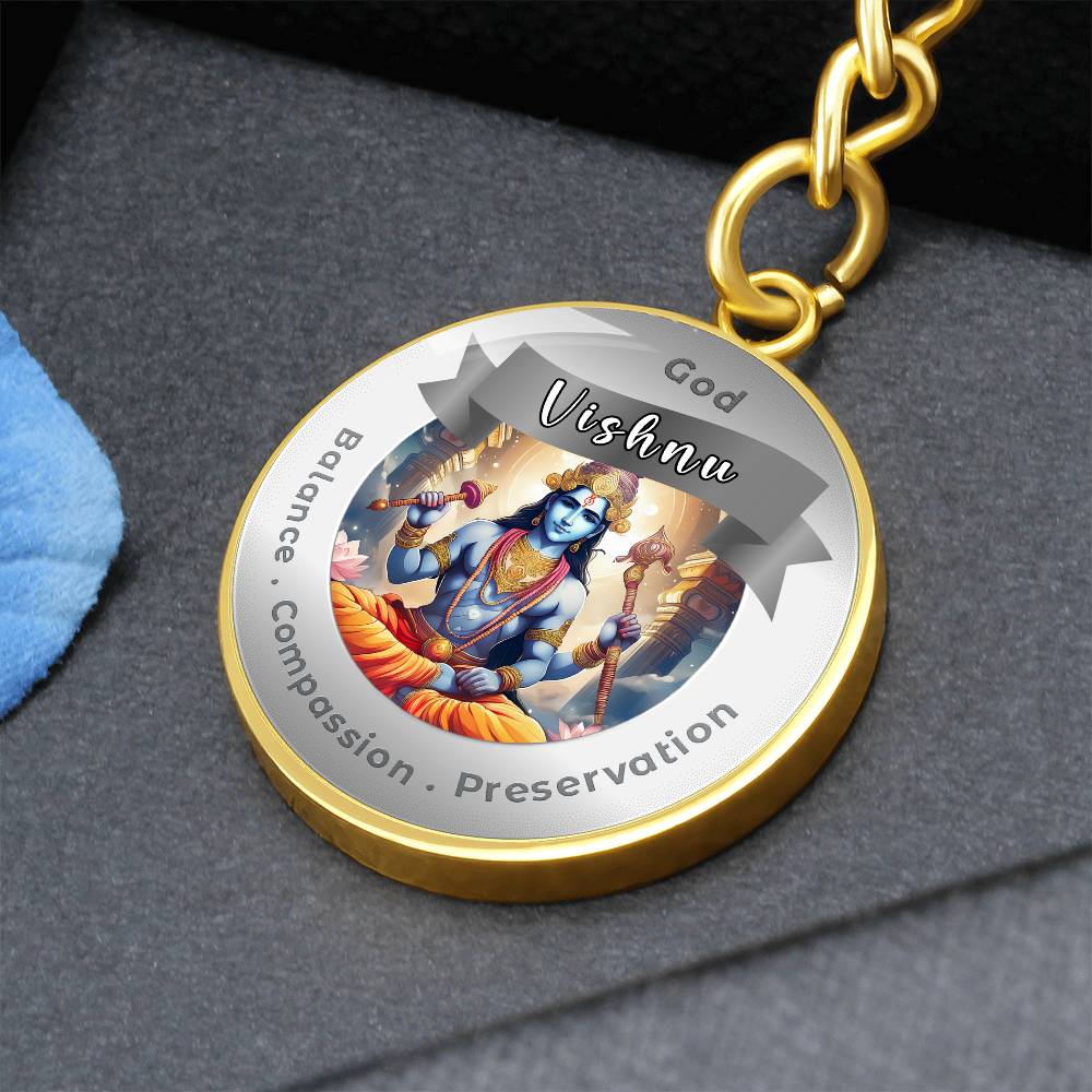 Vishnu - Affirmation Keychain For Balance Compassion Preservation - More Than CharmsMore Than Charms