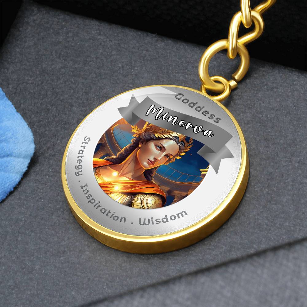 Minerva- Affirmation Keychain For Strategy Inspiration Wisdom - More Than CharmsMore Than Charms