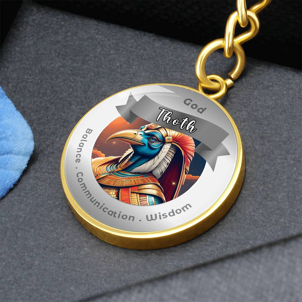 Thoth Osiris Affirmation Keychain For Balance Communication Wisdom - More Than CharmsMore Than Charms