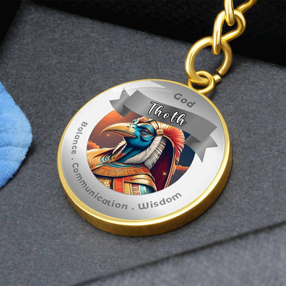 Thoth Osiris Affirmation Keychain For Balance Communication Wisdom - More Than CharmsMore Than Charms