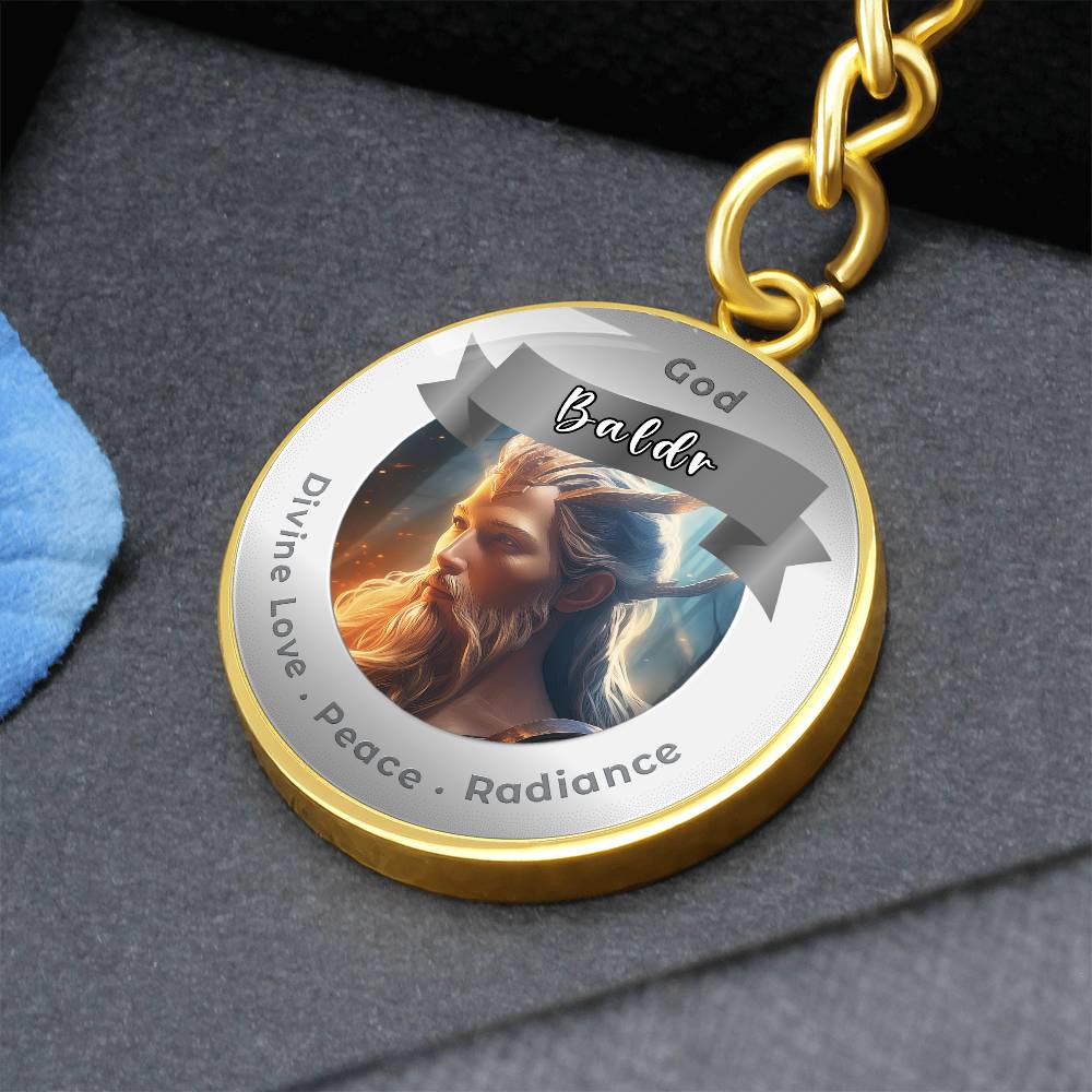 God Baldr - Affirmation Keychain For Divine Love Peace Radiance - More Than CharmsMore Than Charms