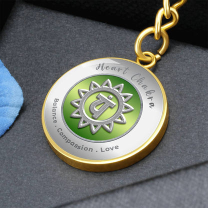 Heart Chakra - Love Compassion Balance - Affirmation Keychain - More Than CharmsMore Than Charms