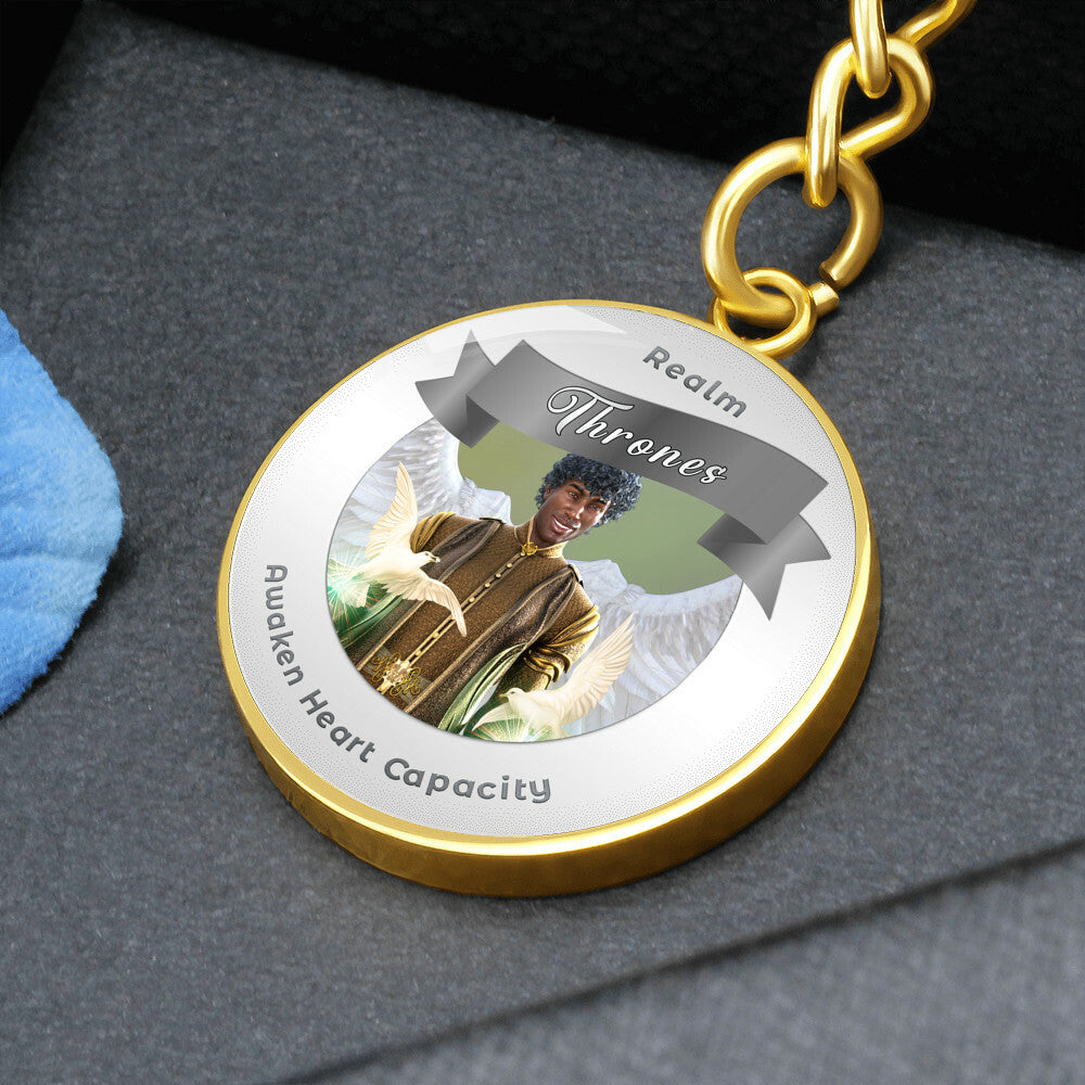 Thrones - Angelic Realm Affirmation Keychain For Awakening Heart Capacity - More Than CharmsMore Than Charms