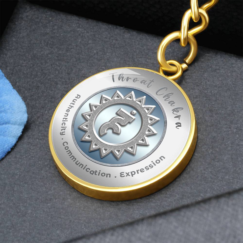 Throat Chakra - Communication Expression Authenticity - Affirmation Keychain - More Than CharmsMore Than Charms