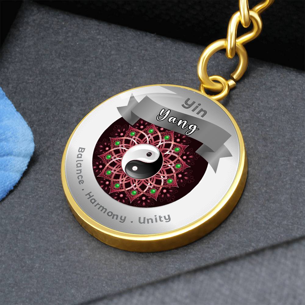 Yin Yang - Affirmation Keychain For Balance Harmony Unity - More Than CharmsMore Than Charms