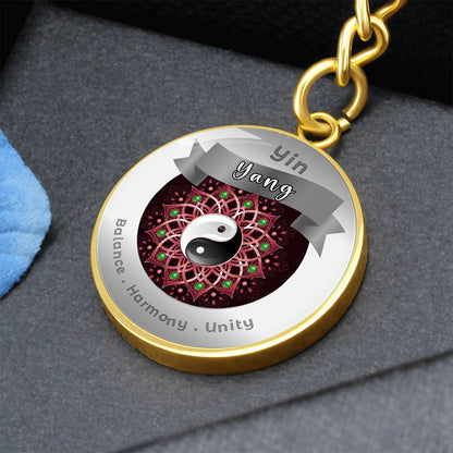 Yin Yang - Affirmation Keychain For Balance Harmony Unity - More Than CharmsMore Than Charms