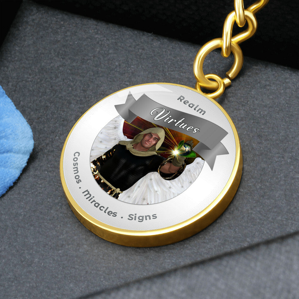 Virtues - Angelic Realm Affirmation Keychain For Signs, Miracles & Cosmos- More Than CharmsMore Than Charms