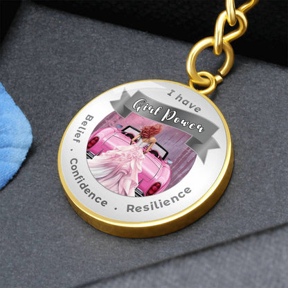Girl Power- Red - Affirmation Keychain
