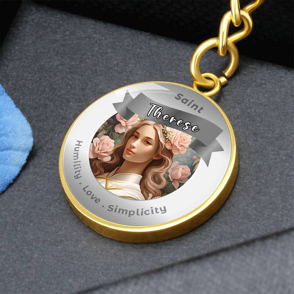 SaintThérèse - Affirmation Keychain For Humility Love Simplicity - More Than CharmsMore Than Charms