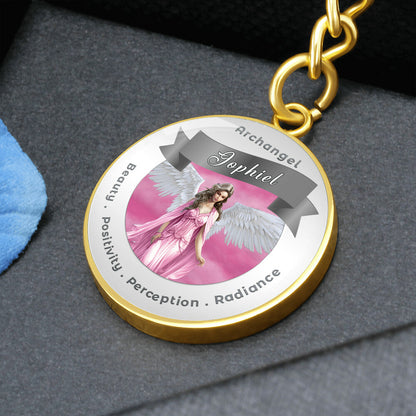 Archangel Jophiel - Affirmation Keychain For Beauty, Positivity, Perception & Radiance - More Than CharmsMore Than Charms