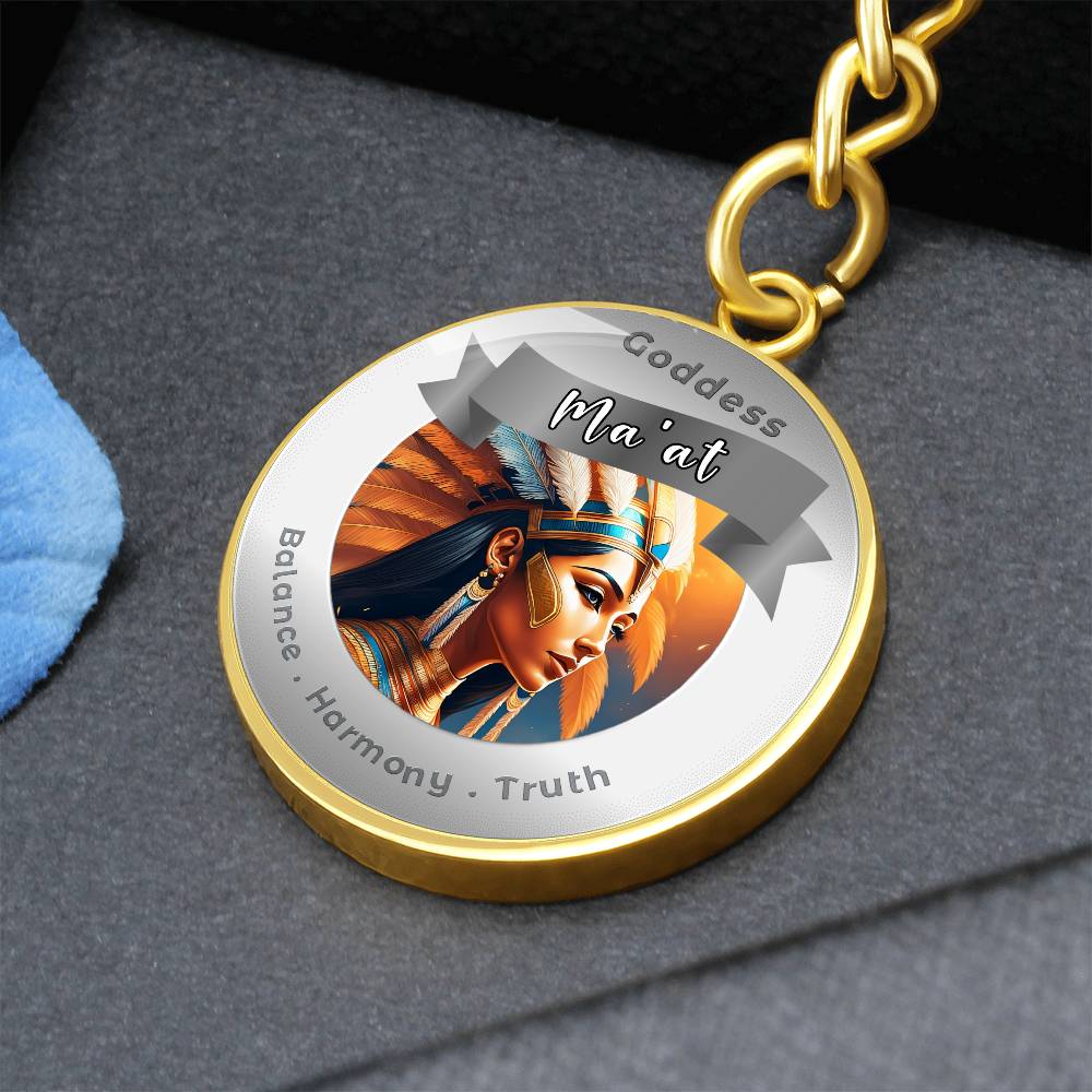 Goddess Ma’at - Affirmation Keychain For Balance Harmony Truth - More Than CharmsMore Than Charms