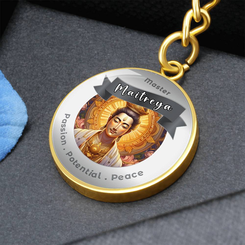 Maitreya - Affirmation Keychain For Enlightenment, Liberation & Peace - More Than CharmsMore Than Charms