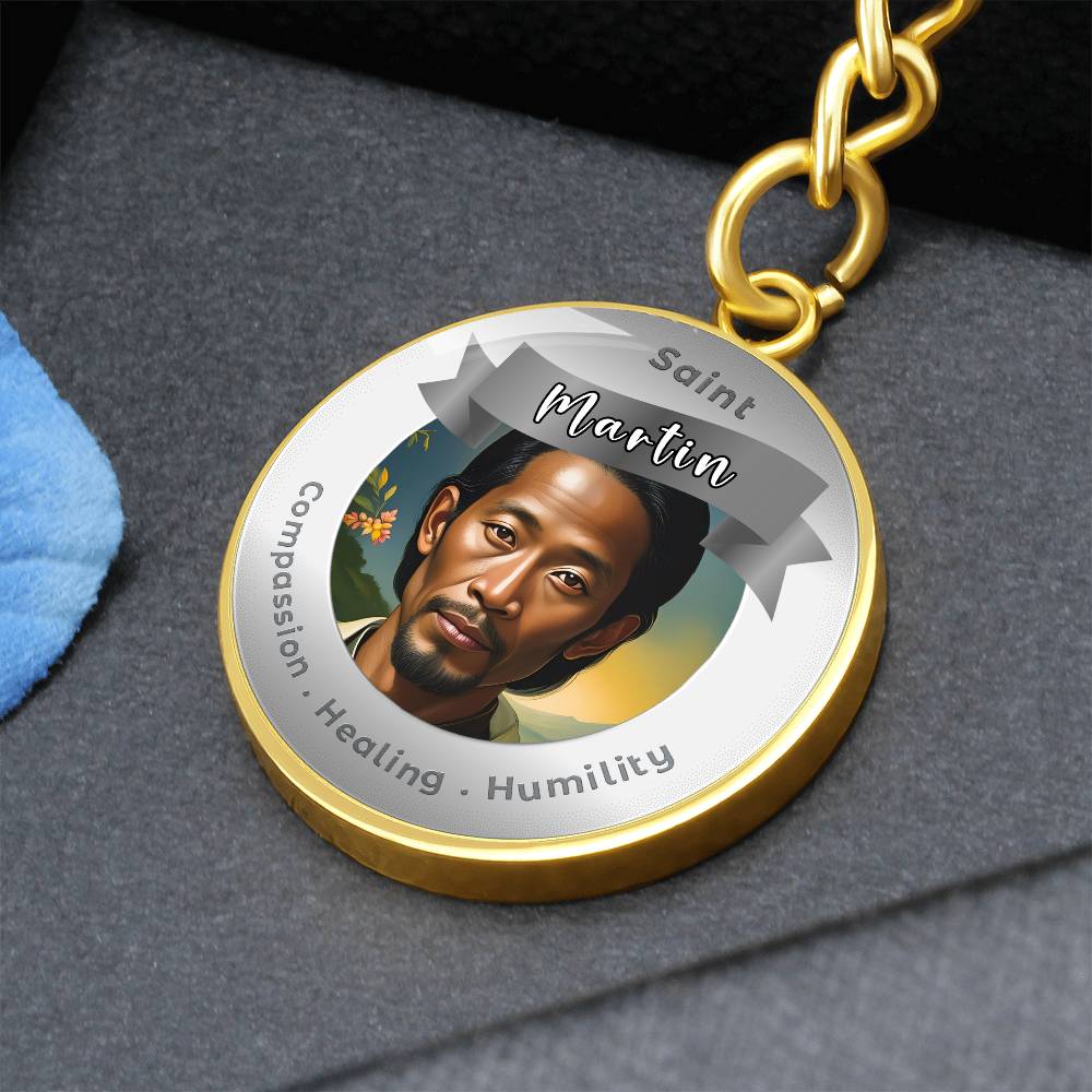 Saint Martin - Affirmation Keychain For Compassion Healing Humility- More Than CharmsMore Than Charms