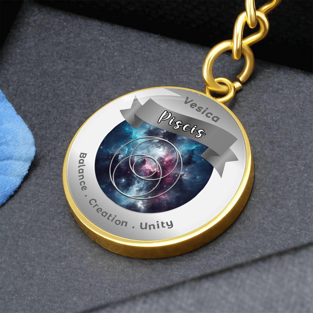 Vesica Piscis - Affirmation Keychain For Balance Creation Unity- More Than CharmsMore Than Charms