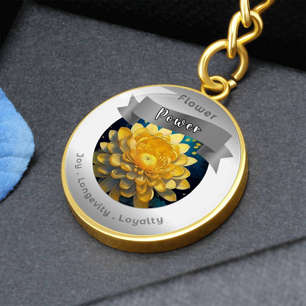 Chrysanthemum- Affirmation Keychain- More Than CharmsMore Than Charms