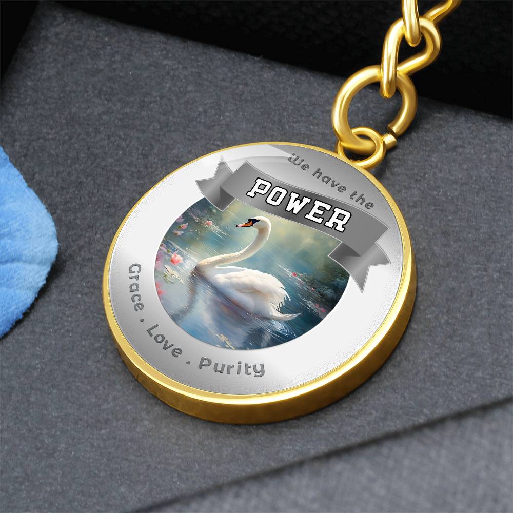 Swan Power Animal Affirmation Keychain - More Than CharmsMore Than Charms