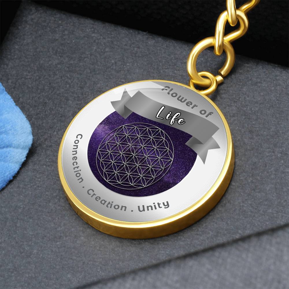 Flower of Life - Affirmation Keychain For Connection Creation Unity - More Than CharmsMore Than Charms