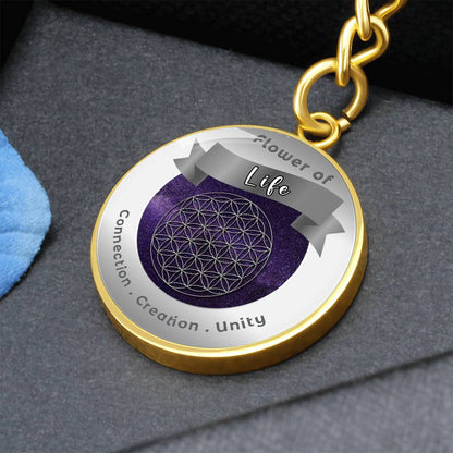 Flower of Life - Affirmation Keychain For Connection Creation Unity - More Than CharmsMore Than Charms