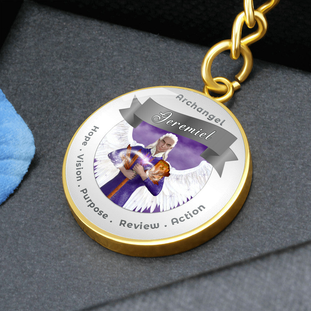 Archangel Jeremiel - Affirmation Keychain For Action, Hope, Purpose, Review & Visions - More Than CharmsMore Than Charms