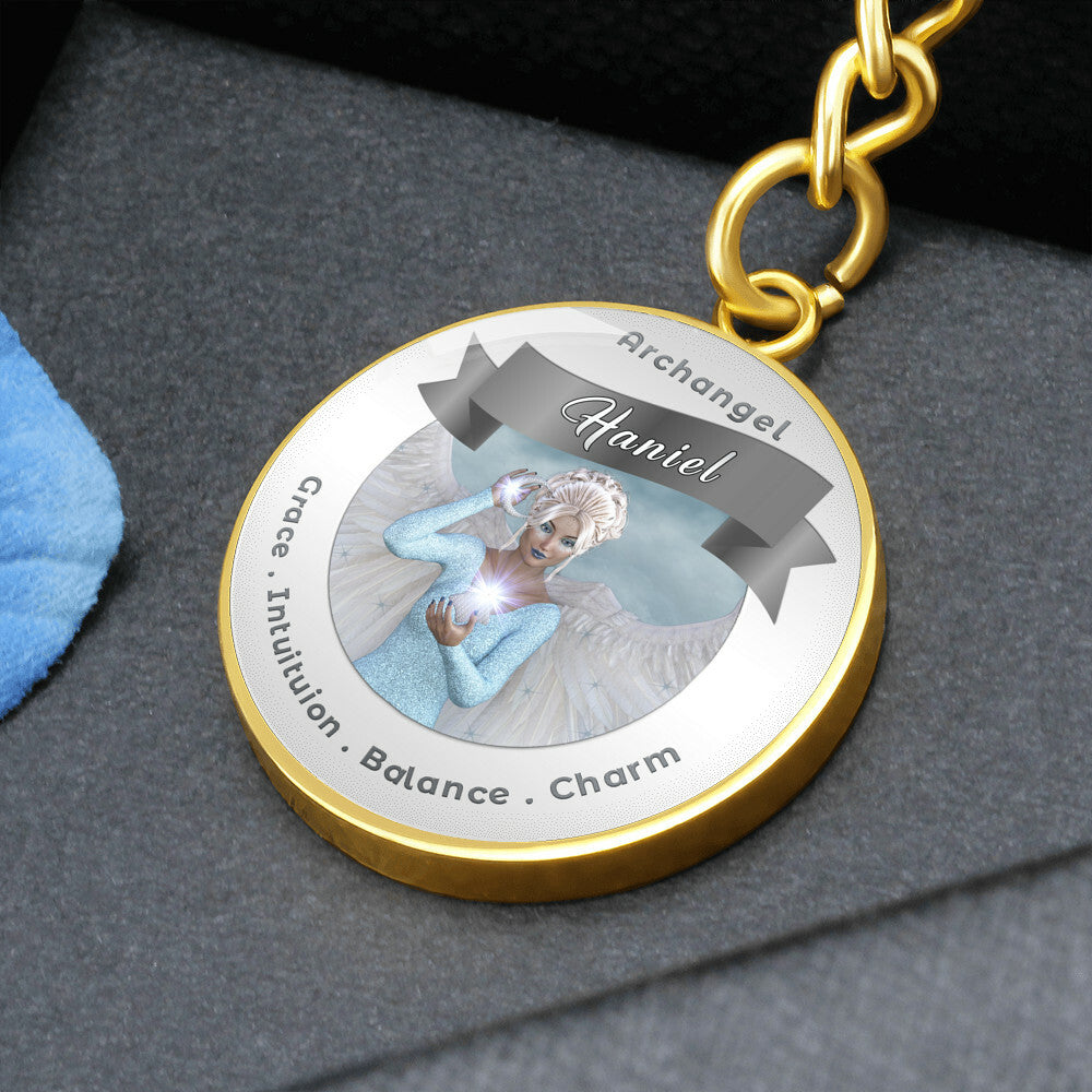 Archangel Haniel - Affirmation Keychain For Balance, Charm, Grace & Intuition - More Than CharmsMore Than Charms