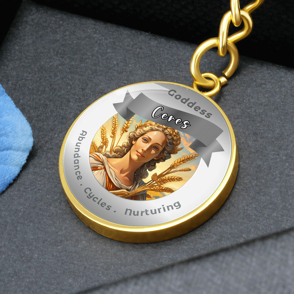 Goddess Ceres - Affirmation Keychain For Abundance Cycles Nurturing - More Than CharmsMore Than Charms