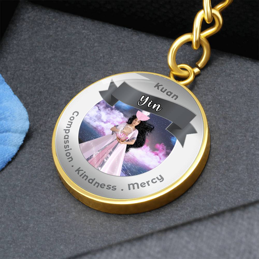 Kuan Yin - Affirmation Keychain For Compassion, Kindness & Mercy - More Than CharmsMore Than Charms