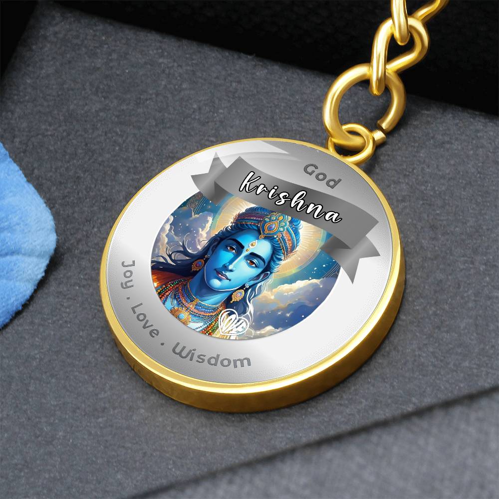 Krishna- Affirmation Keychain For Joy Love WisdomFamily - More Than CharmsMore Than Charms