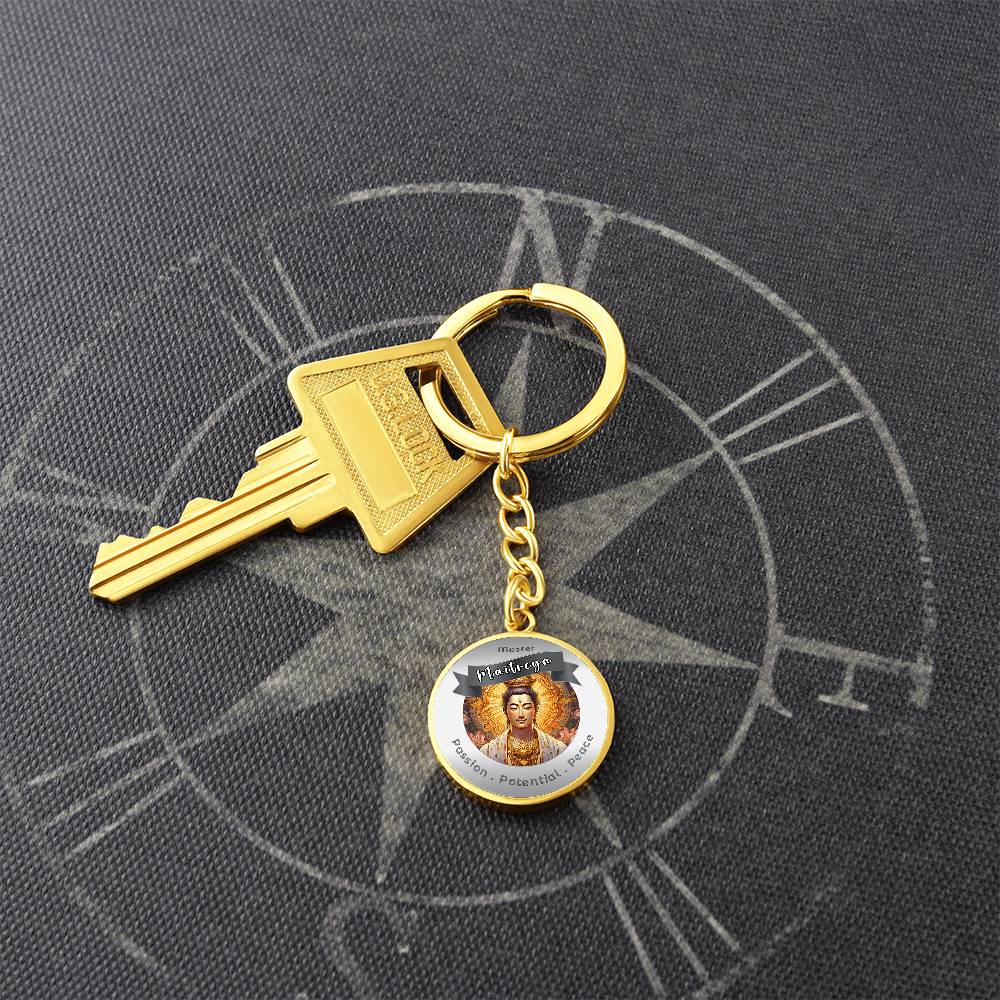 Maitreya - Affirmation Keychain For Enlightenment, Liberation & Peace - More Than CharmsMore Than Charms