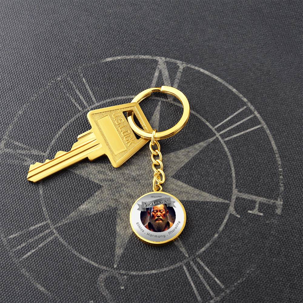 Confucius - Affirmation Keychain ForEthics, Harmony & Morality - More Than CharmsMore Than Charms