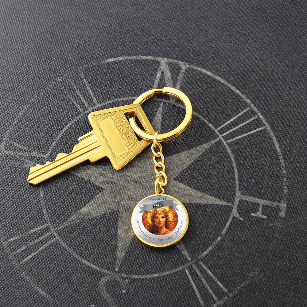 Goddess Aine - Affirmation Keychain For Empowerment Fertility Radiance - More Than CharmsMore Than Charms