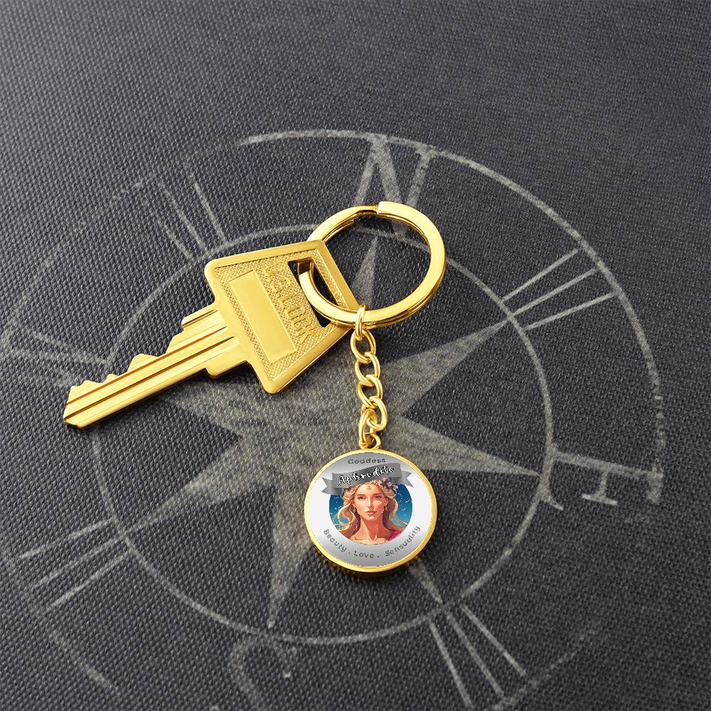 Goddess Aphrodite - Affirmation Keychain For Beauty Love Sensuality - More Than CharmsMore Than Charms