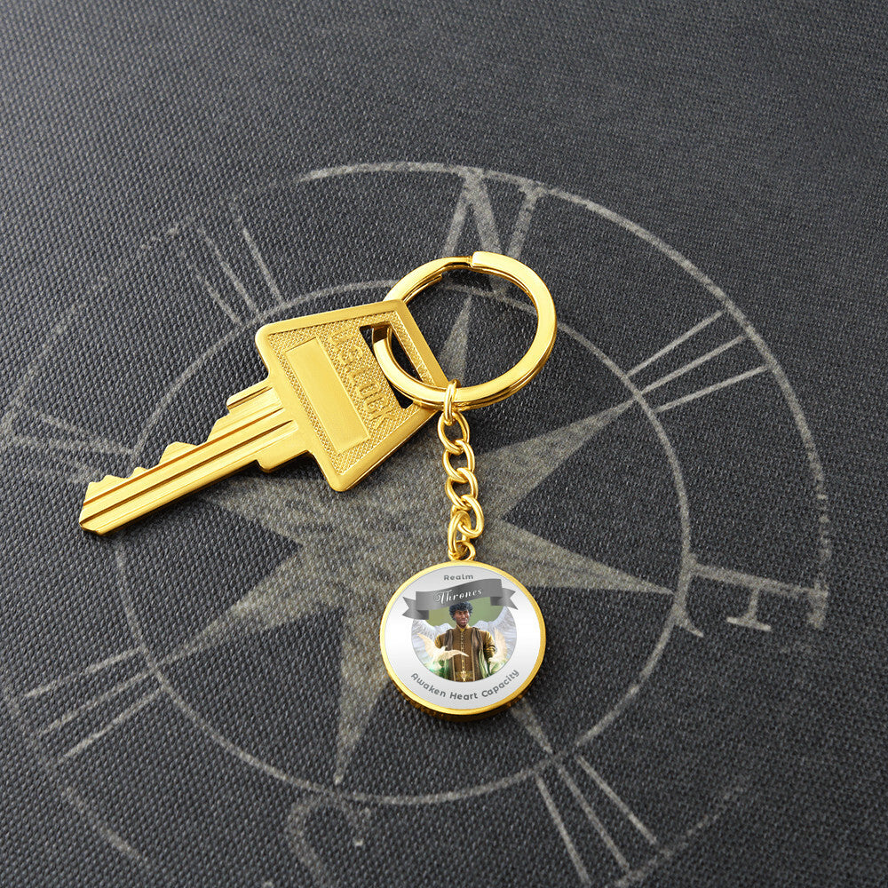 Thrones - Angelic Realm Affirmation Keychain For Awakening Heart Capacity - More Than CharmsMore Than Charms