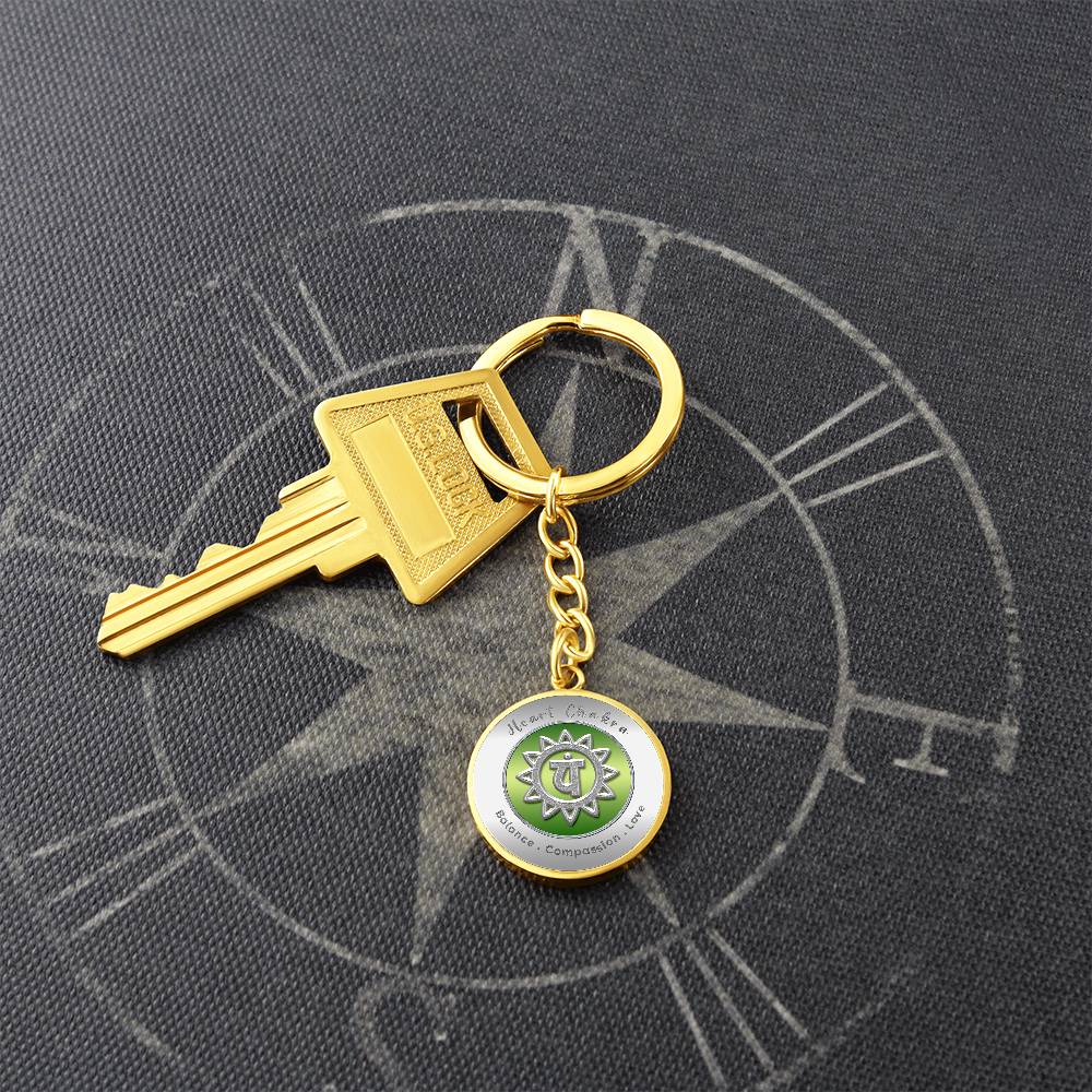Heart Chakra - Love Compassion Balance - Affirmation Keychain - More Than CharmsMore Than Charms