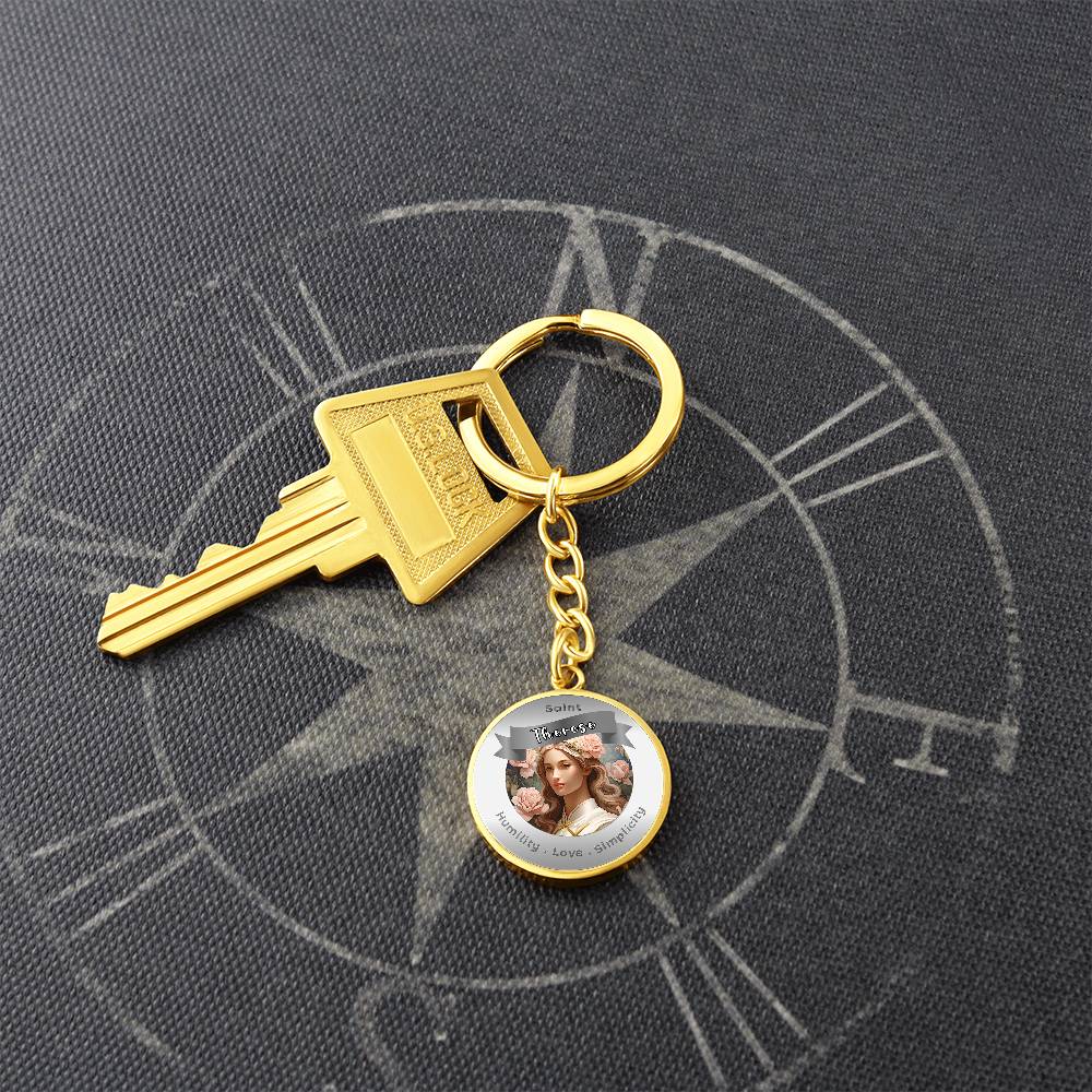 SaintThérèse - Affirmation Keychain For Humility Love Simplicity - More Than CharmsMore Than Charms