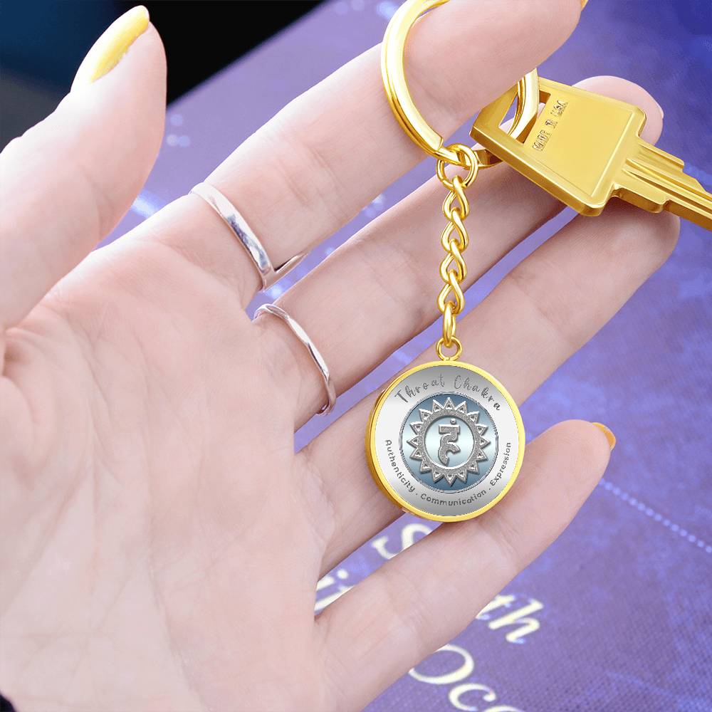 Throat Chakra - Communication Expression Authenticity - Affirmation Keychain - More Than CharmsMore Than Charms