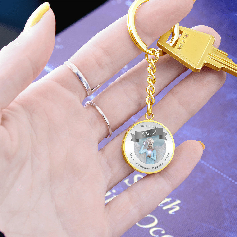 Archangel Haniel - Affirmation Keychain For Balance, Charm, Grace & Intuition - More Than CharmsMore Than Charms