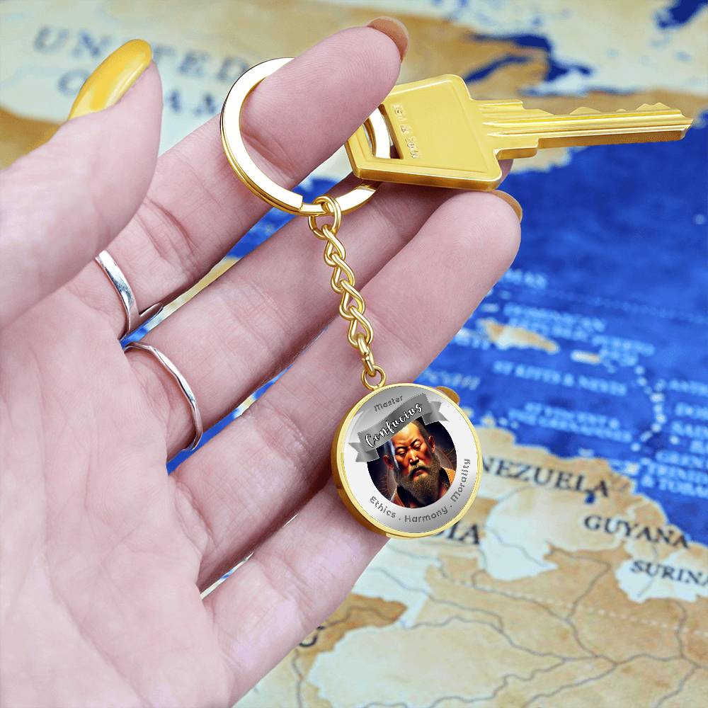 Confucius - Affirmation Keychain ForEthics, Harmony & Morality - More Than CharmsMore Than Charms
