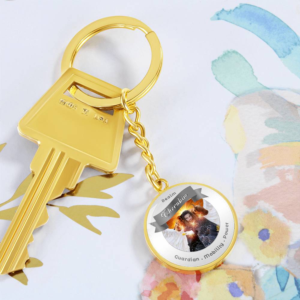 Cheribum- Angelic Realms Affirmation Keychain For Mobility, Power & Guardian - More Than CharmsMore Than Charms